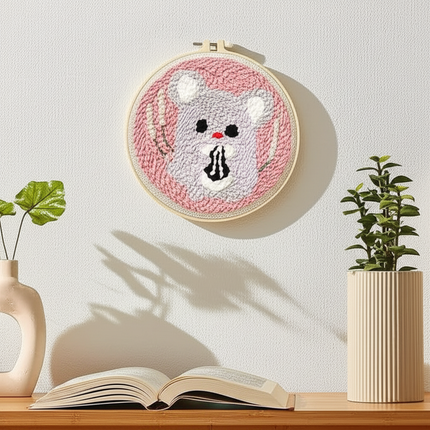GATYZTORY punch needle embroidery kits Cute Animals Simple Easy for beginners Yarn Sewing accessories adult crafts Diy Set Gift - gallery 2