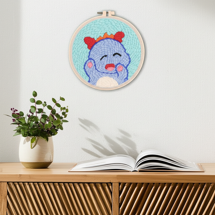 CHENISTORY Punch Needle Kits Adults Beginner DIY Cute and Unique Cartoon Animal Hoop Embroidery Set for Beginners Perfect Gifts - gallery 2