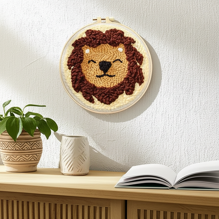 Funny Diy Punch Needle Embroidery Starter Kits For Beginner Adult Animal Handicrafts Poking Embroidery Yarn Painting Arts - gallery 2