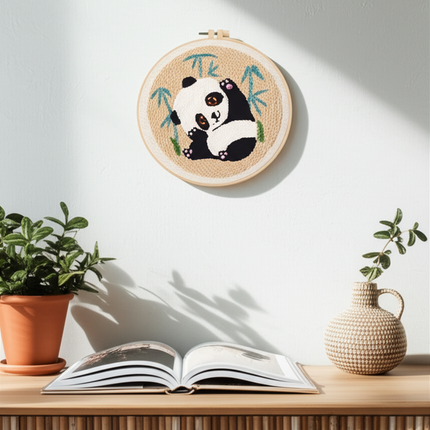 Decorative Punch Needle Embroidery Cartoon Animal Pattern For Adults DIY Needlework Wool Punch Needle Poke Embroidery Kit - gallery 2