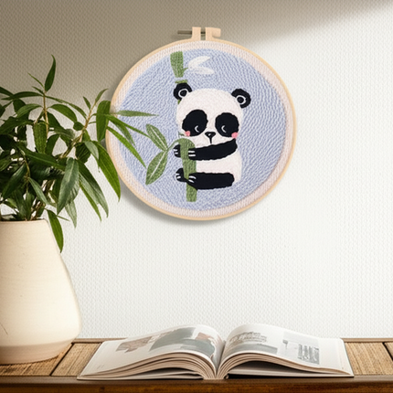 Decorative Punch Needle Embroidery Cartoon Animal Pattern For Adults DIY Needlework Wool Punch Needle Poke Embroidery Kit - gallery 2