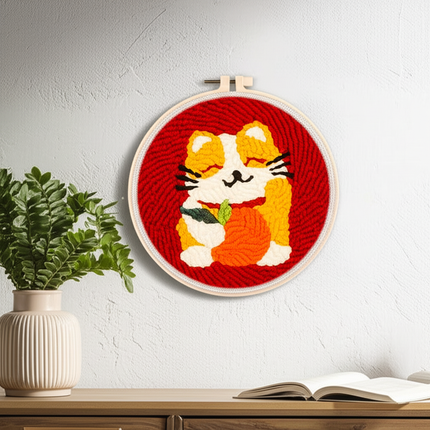 CHENISTORY Punch Needle Kits Adults Beginner DIY Cute and Unique Cartoon Animal Hoop Embroidery Set for Beginners Perfect Gifts - gallery 2