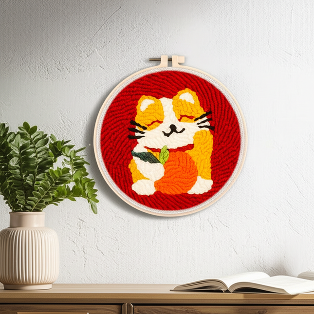 CHENISTORY Punch Needle Kits Adults Beginner DIY Cute and Unique Cartoon Animal Hoop Embroidery Set for Beginners Perfect Gifts - gallery 2