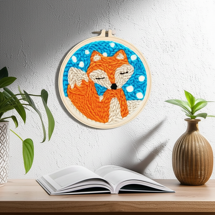 Embroidery Starter Kit Punch Needle Threader Fabric Embroidery Hoop Yarn Rug Punch Needle Pock Pen for Adults Kids Beginner - gallery 2