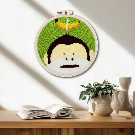 CHENISTORY Punch Needle Kits Adults Beginner DIY Cute and Unique Cartoon Animal Hoop Embroidery Set for Beginners Perfect Gifts - gallery 2