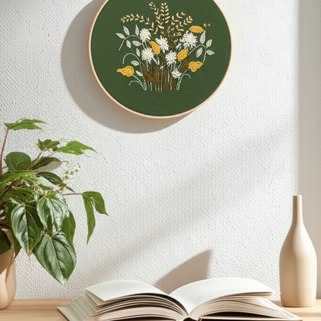 DIY Embroidery Material Kit Floral Pattern Printed Simple Cross Stitch Punch Needle Set Handwork Needlework Craft Painting Decor - gallery 2