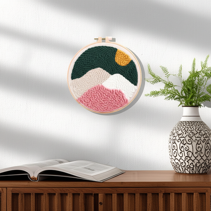 Moon Night Punch Needle Embroidery Kit for Beginners Soft Yarn Van Gogh Starry Sky Needlework Wall Painting Home Decor - gallery 2