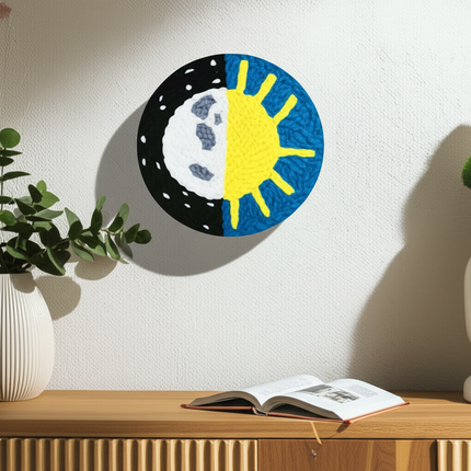 Moon Night Punch Needle Embroidery Kit for Beginners Soft Yarn Van Gogh Starry Sky Needlework Wall Painting Home Decor - gallery 2