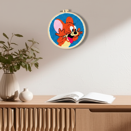 Cartoon Animal Punch Needle Embroidery Kit for Beginners Cute Magic Needle Embroidery Set Soft Yarn Needlework Cross Stitch Set - gallery 2