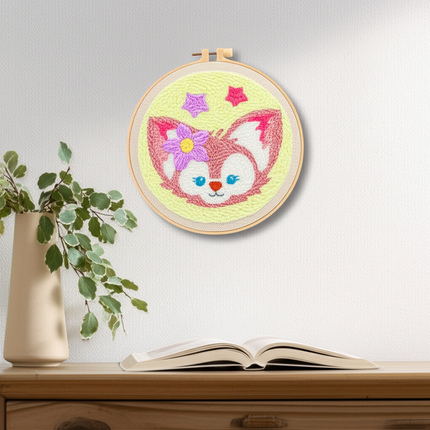 Cartoon Animal Punch Needle Embroidery Kit for Beginners Cute Magic Needle Embroidery Set Soft Yarn Needlework Cross Stitch Set - gallery 2