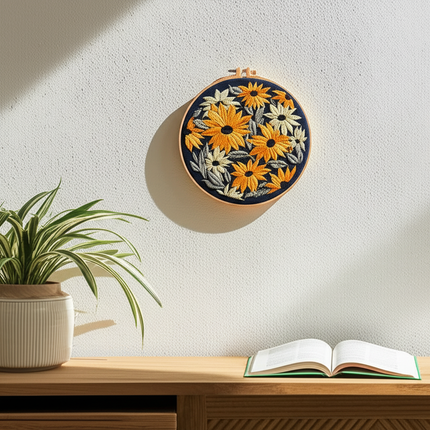 Embroidery Kit for Beginners and Embroidery Enthusiasts - Includes Floral Landscape with Thread Needles - gallery 2