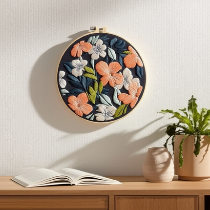 Embroidery Kit for Beginners and Embroidery Enthusiasts - Includes Floral Landscape with Thread Needles - gallery 2