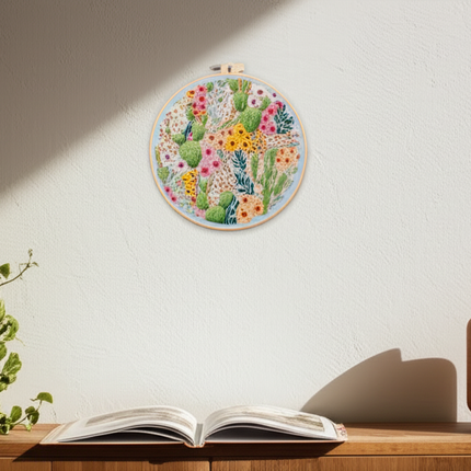 Embroidery Kit for Beginners and Embroidery Enthusiasts - Includes Floral Landscape with Thread Needles - gallery 2