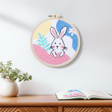 GATYZTORY punch needle embroidery package Sewing accessories Animal pictures Yarn diy kit embroidery hoop crafts supplies adults - gallery 2