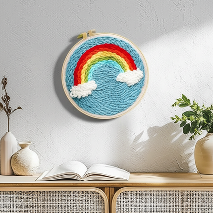 CHENISTORY DIY Punch Needle Embroidery Starter Kit with Pattern and Instructions Cross Stitch Kit Landscape Pattern Handicraft - gallery 2