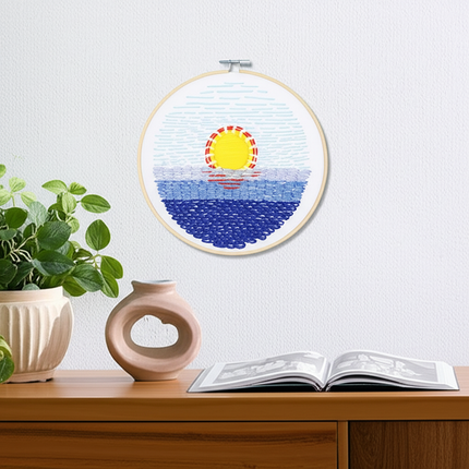 Hot Flower Embroidery Hoop Cross Stitch Kit Christmas Ornament Needle Punch Thread DIY Crafts Sewing Accessories for Beginners - gallery 2