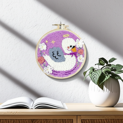 GATYZTORY DIY Punch Needle Embroidery Kits Craft Rug for Starter Kits with Stamped Needlework Package Yarn and Embroidery Needle - gallery 2