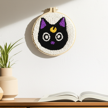 Animal Cat Pattern Punch Needle Embroidery Starter Kit Punch Needle Kits Embroidery Pen For Adults Kids Beginner Gift Home Decor - gallery 2