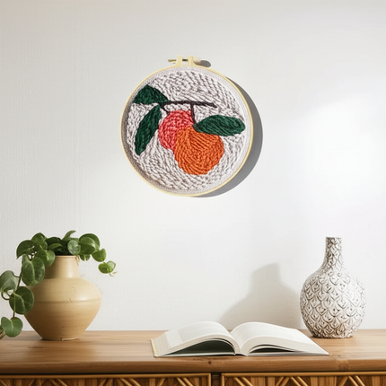 DIY Punch Needle Embroidery Kit with Yarn Floral Pattern Starter Kit Magic Tufting Set Poking Cross Stitch Tools For Knitting - gallery 2
