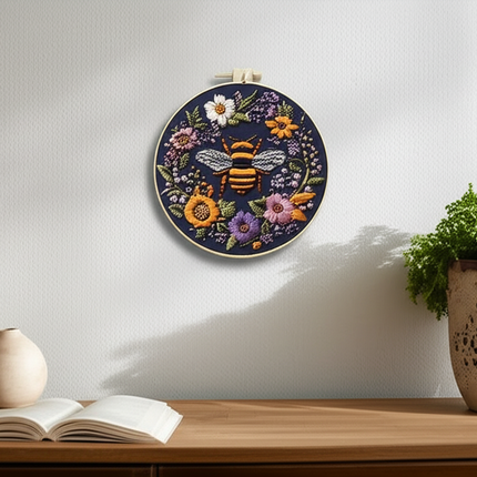 Bee Embroidery Kit for Adult Cross Stitch Kits for Hand with Animal Patterns and Instructions DIY with Threads and Needles - gallery 2