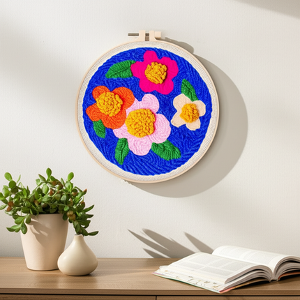 DIY Punch Needle Embroidery Kit For Beginner Craft Punch Needle Set Rug for Starter Kits Floral Pattern Tools For Knitting - gallery 2