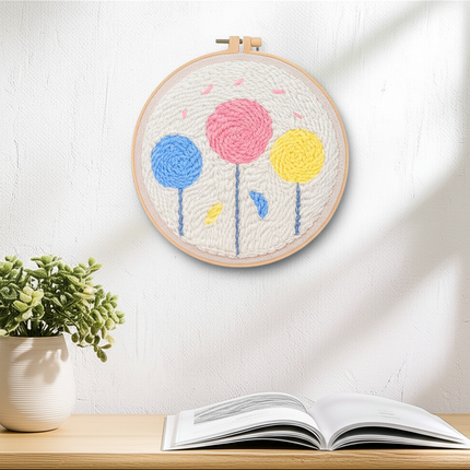 Scenery Moon Punch Needle Embroidery Starter Kits DIY Craft Set Rug Hooking Punch Needle Tool With Threader Fabric Wool Yarn - gallery 2