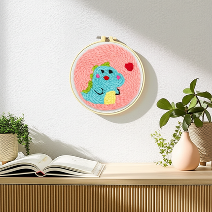 Punch Poke Needle Embroidery Craft Kit Shiba Inu Dog Duck Rainbow Bear Cute Kids Children Funny Easy DIY Play Set For Beginner - gallery 2
