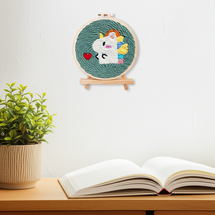 Punch Poke Needle Embroidery Craft Kit Shiba Inu Dog Duck Rainbow Bear Cute Kids Children Funny Easy DIY Play Set For Beginner - gallery 2