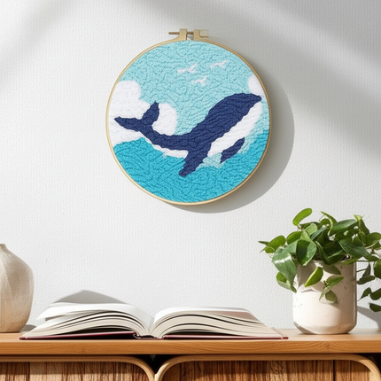 Punch Needle Kits for Beginners Adults Embroidery Punch Needle Starter Craft Tools Ocean Life Theme DIY Wall Art Gift for Women - gallery 2