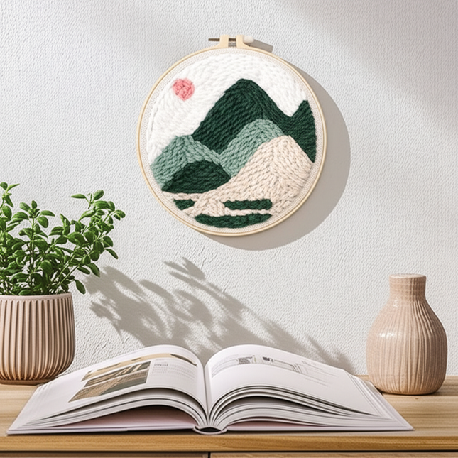 GATYZTORY Landscape Punch Needle Embroidery Kit for Beginners Soft Yarn Painting Arts Needlework Embroidery Set Home Decor - gallery 2