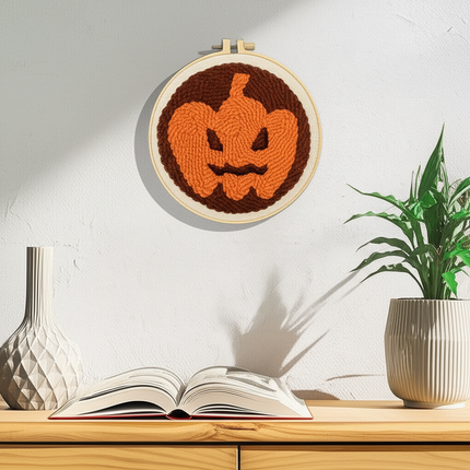 Punch Needle Embroidery Starter Kit Punch Needle Kits Pumpkin Pattern Cross Stitch For Adults Kids Halloween Gift Home Decor - gallery 2