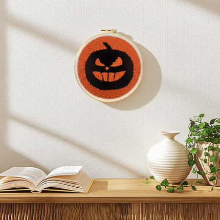 Punch Needle Embroidery Starter Kit Punch Needle Kits Pumpkin Pattern Cross Stitch For Adults Kids Halloween Gift Home Decor - gallery 2