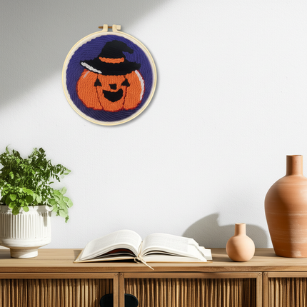 Punch Needle Embroidery Starter Kit Punch Needle Kits Pumpkin Pattern Cross Stitch For Adults Kids Halloween Gift Home Decor - gallery 2