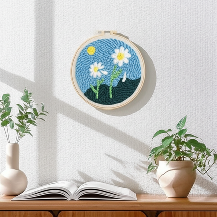 GATYZTORY punch needle embroidery kits Fresh scenery embroidered kit Cross stitch kits Embroidery frame Art and crafts with need - gallery 2