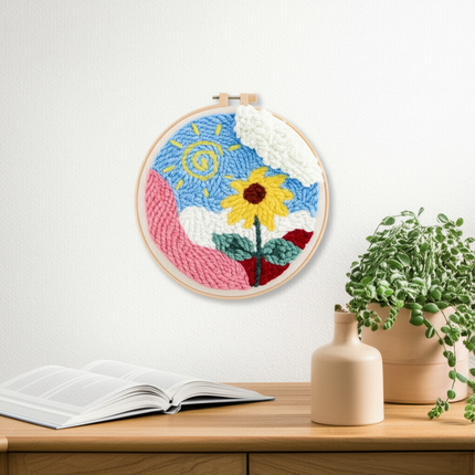 GATYZTORY punch needle embroidery kits Fresh scenery embroidered kit Cross stitch kits Embroidery frame Art and crafts with need - gallery 2