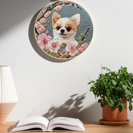 Dog Embroidery Kits DIY Cross Stitch Starter Craft Kits for Adults Embroidery Cloth with Pattern, Needles Instruction Threads - gallery 2