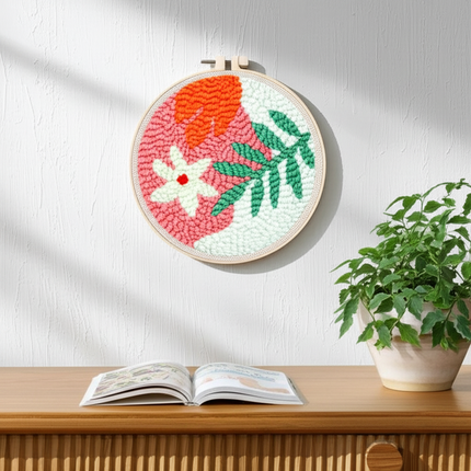 SDOYUNO Tulip Sunflower Punch Needle Embroidery Kits Magic Tufting Set Instructions Handicrafts Poking Cross Stitch DIY Gift - gallery 2