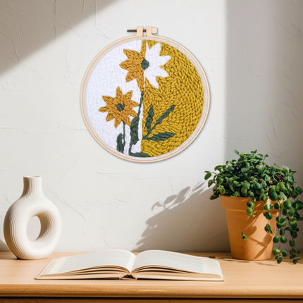 SDOYUNO Tulip Sunflower Punch Needle Embroidery Kits Magic Tufting Set Instructions Handicrafts Poking Cross Stitch DIY Gift - gallery 2