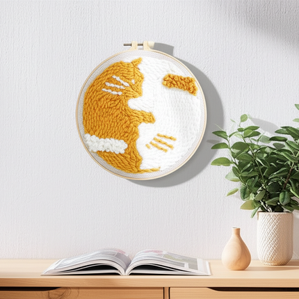 CHENISTORY Beginner's Punch Needle Kit Cute Cartoon Animal and Dinosaur Embroidery Punch Needle Starter Craft Set Home Decor - gallery 2