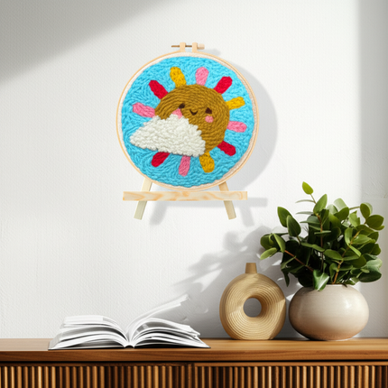 CHENISTORY Beginner's Punch Needle Kit Cute Cartoon Animal and Dinosaur Embroidery Punch Needle Starter Craft Set Home Decor - gallery 2