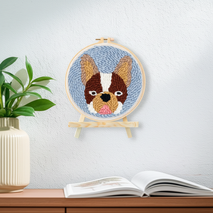 Animal Punch Needle Embroidery Set for Beginners Lovely Dog Punch Needle Poke DIY Needlework Wool Sewing Kit Home Decor - gallery 2
