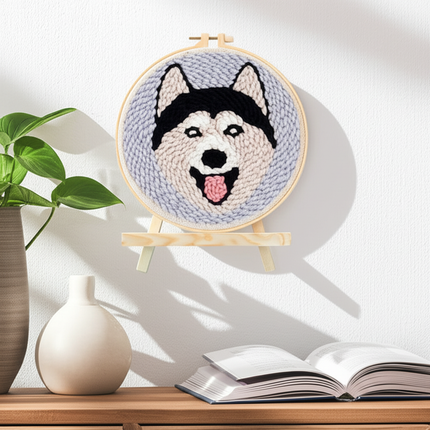 Animal Punch Needle Embroidery Set for Beginners Lovely Dog Punch Needle Poke DIY Needlework Wool Sewing Kit Home Decor - gallery 2