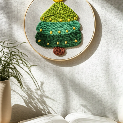 Easy DIY Craft Punch Needle Embroidery Kits with Stamped Color Pattern Package Instruction,Yarn and Adjustable Pen Christmas - gallery 2