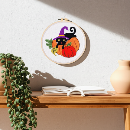 Halloween Holiday Gift Pattern Pumpkin Ghost Punch Needle Rug Punch Kit Ideal Craft Gift for Kids and Adults - gallery 2