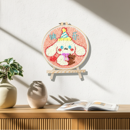 GATYZTORY 20x20cm Punch Needle Embroidery Starter Kits Cute Animal Pattern forBeginners Handcraft Punch Needle Needlework - gallery 2