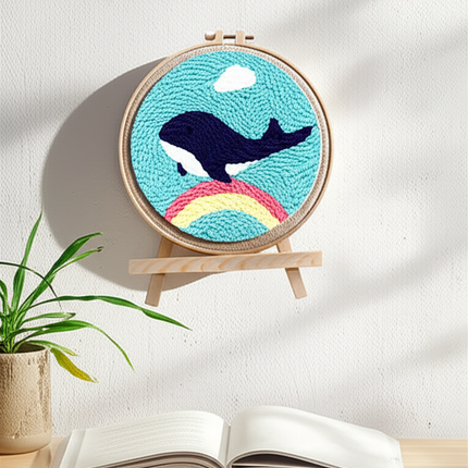 Punch Needle Paintings For Adult Embroidery Kit with Yarn DIY Needlework Animals Pattern Needlecraft For Beginner Funny Gift - gallery 2