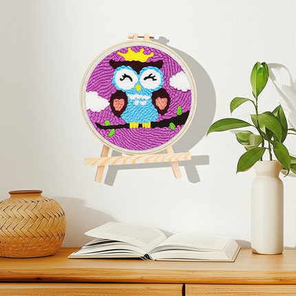 Punch Needle Paintings For Adult Embroidery Kit with Yarn DIY Needlework Animals Pattern Needlecraft For Beginner Funny Gift - gallery 2