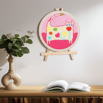 Punch Needle Paintings For Adult Embroidery Kit with Yarn DIY Needlework Animals Pattern Needlecraft For Beginner Funny Gift - gallery 2