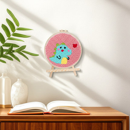 Punch Needle Paintings For Adult Embroidery Kit with Yarn DIY Needlework Animals Pattern Needlecraft For Beginner Funny Gift - gallery 2