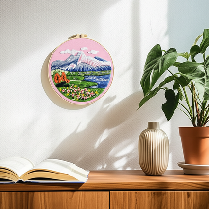 Embroidery Starter Kits for Adults Beginners with Stamped Pattern, Embroidery Floss + Needles + Hoop, Cactus Series - gallery 2